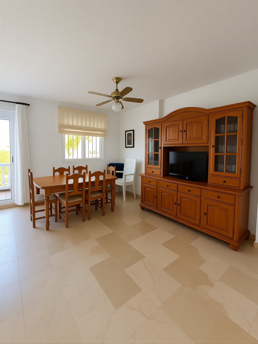 Chalet with direct beach access in Huelva — Living room
