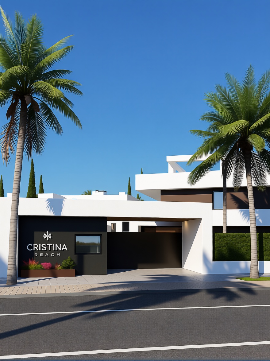 Duplex en première ligne de plage à Isla Cristina — Façade