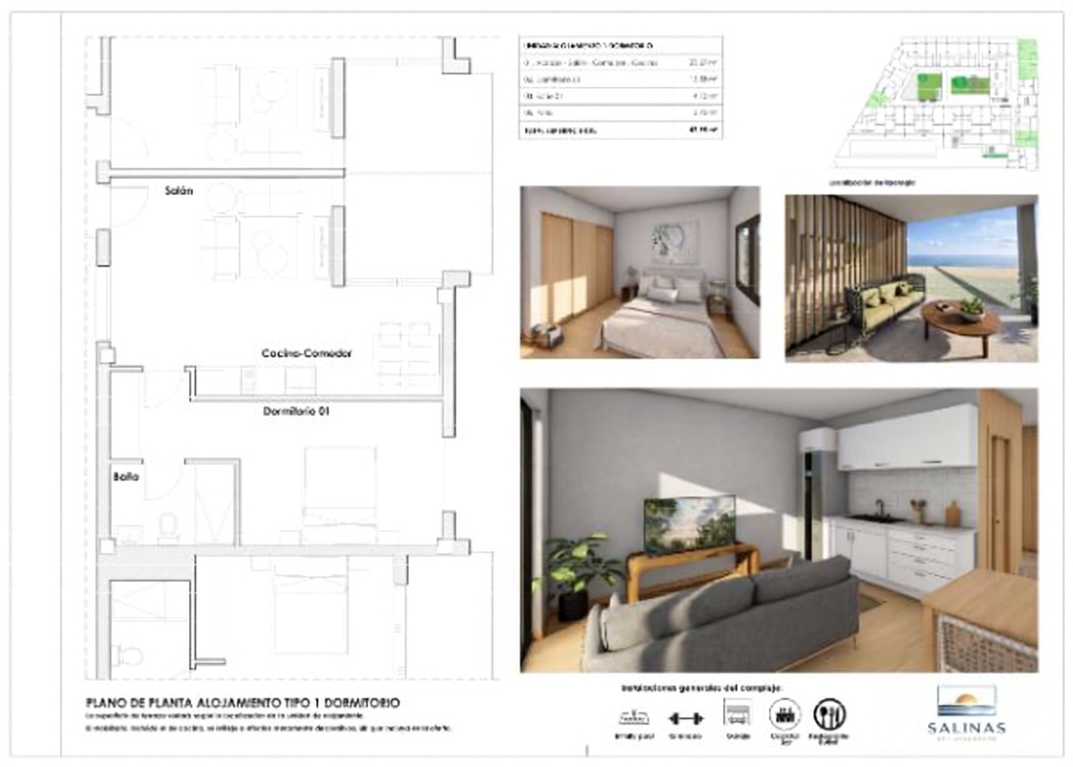 Appartement en première ligne de plage à Isla Cristina — Piscine