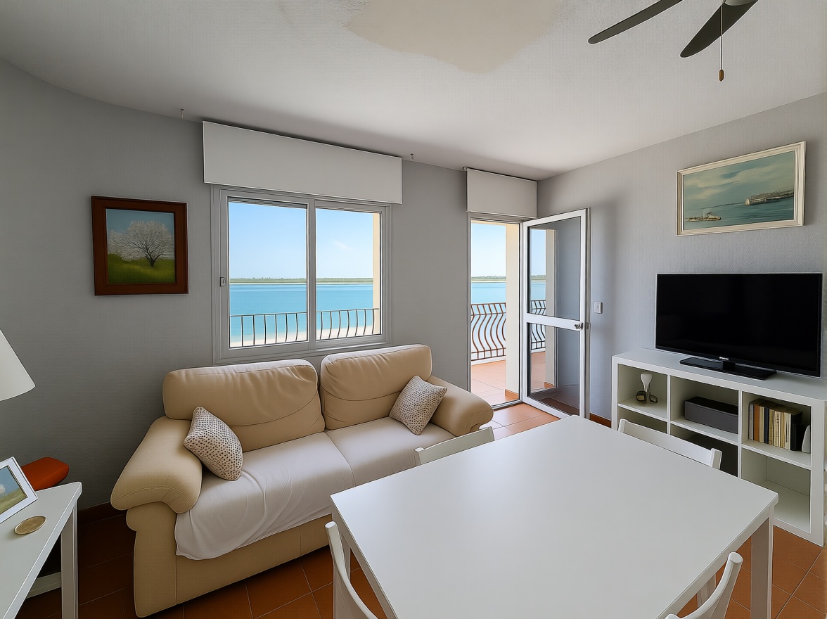 Wohnung in erste Strandlinie in Punta Umbría — Wohnzimmer