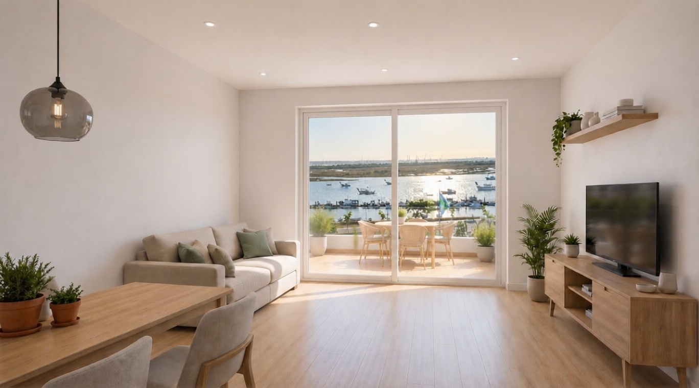Wohnung in erste Strandlinie in Punta Umbría — Wohnzimmer
