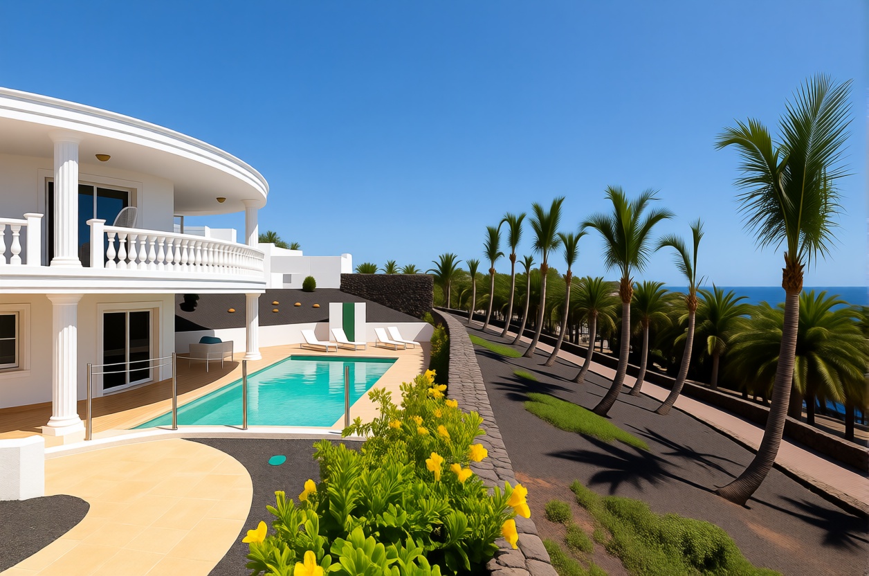 Chalet mit direkter Strandzugang in Yaiza — Meerblick