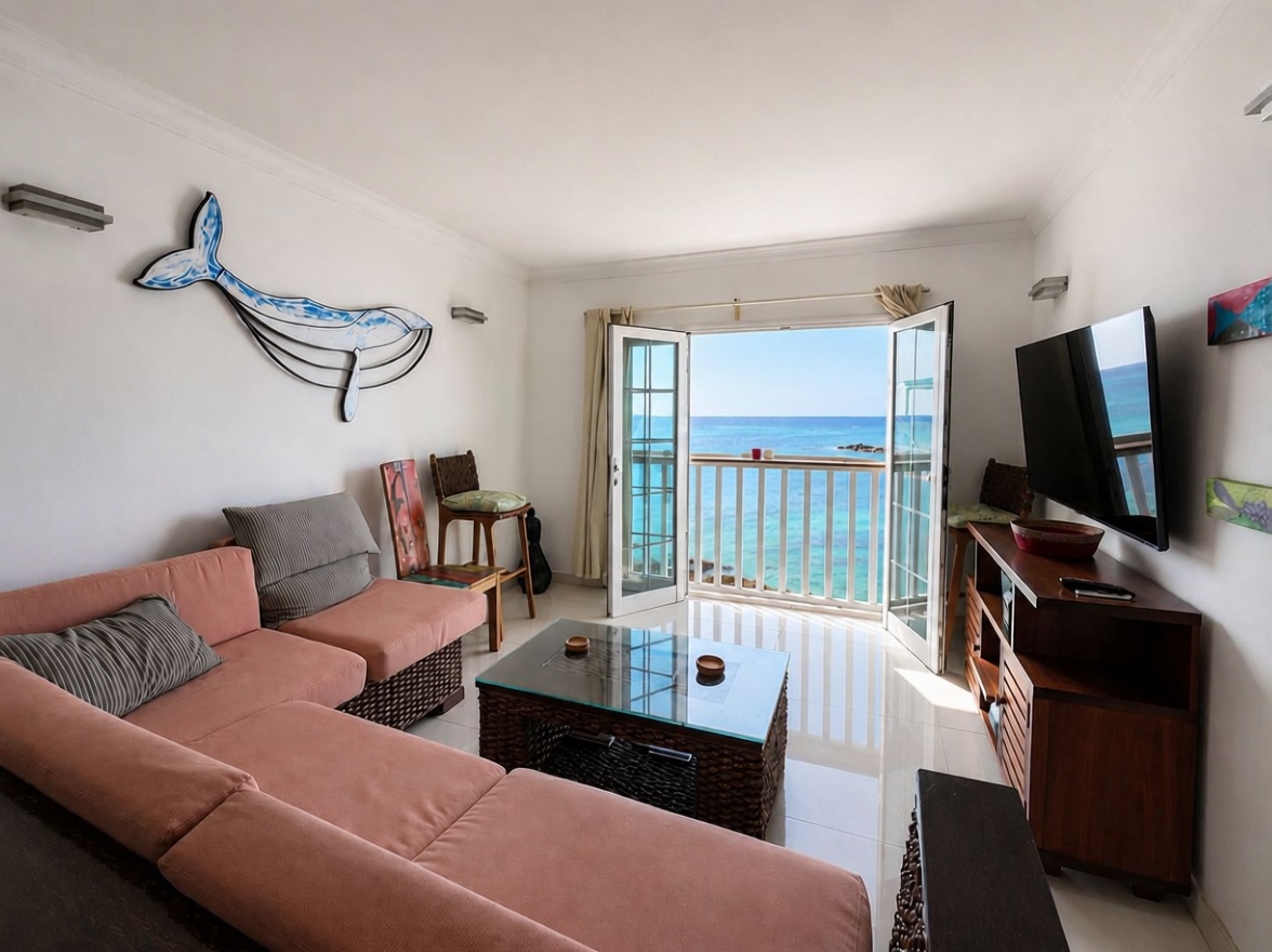 Chalet with direct beach access in Lanzarote — Living room