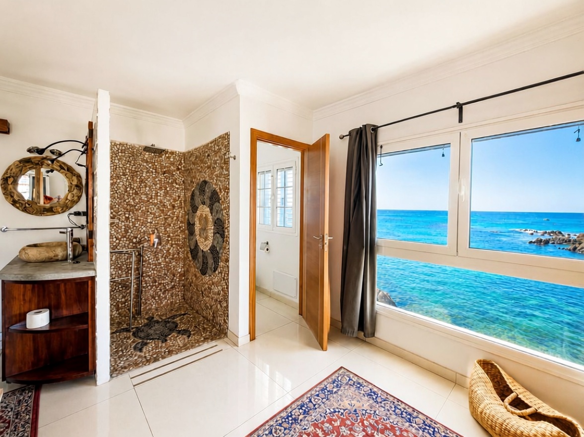 Chalet with direct beach access in Lanzarote — Bathroom