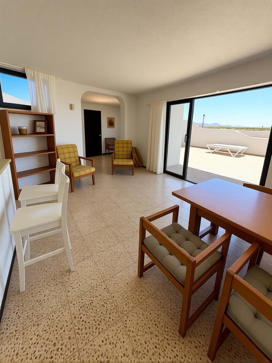 Chalet mit direkter Strandzugang in Teguise — Wohnzimmer