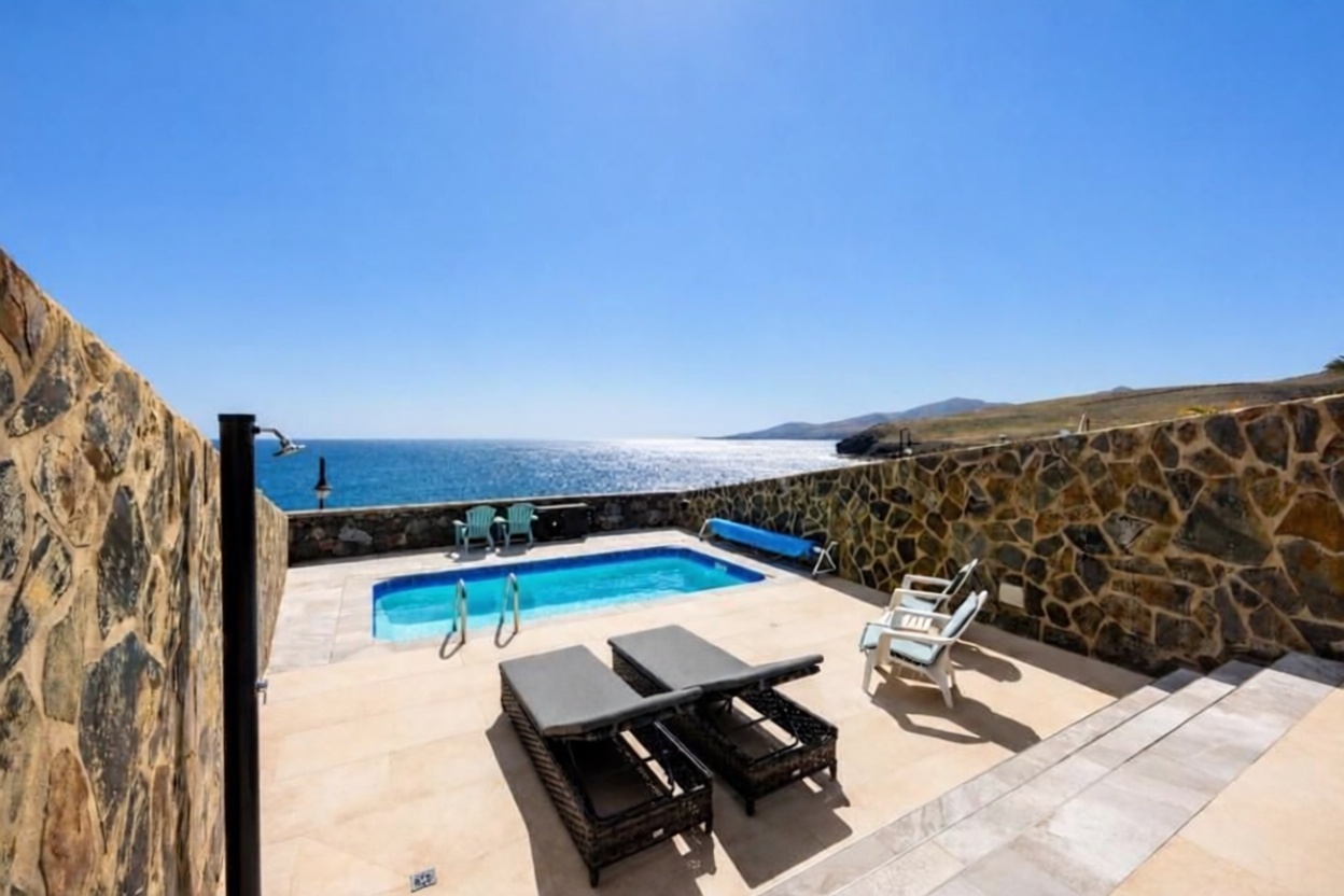 Chalet mit direkter Strandzugang in Yaiza — Meerterrasse