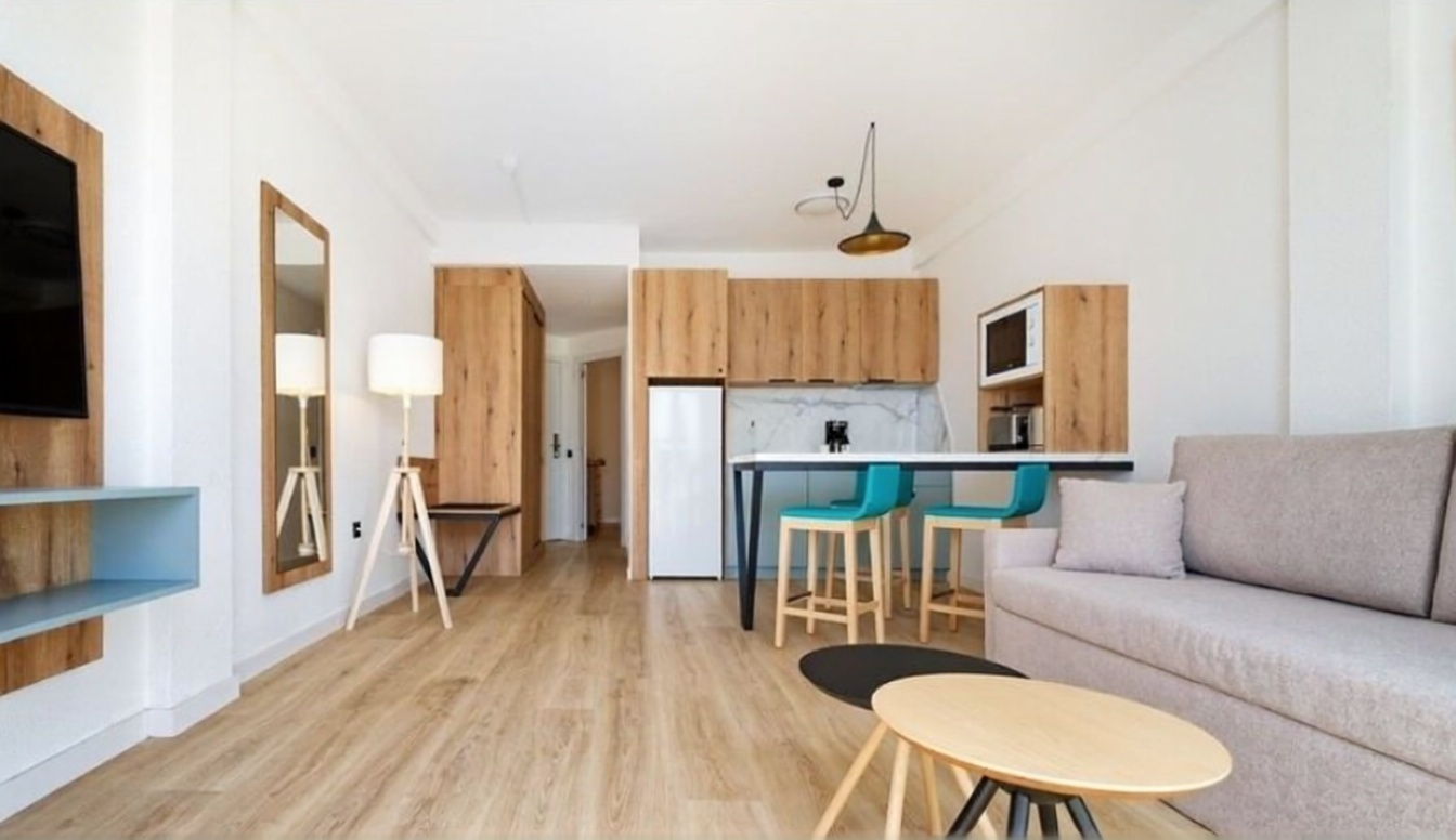 Wohnung in erste Strandlinie in Pájara — Wohnzimmer