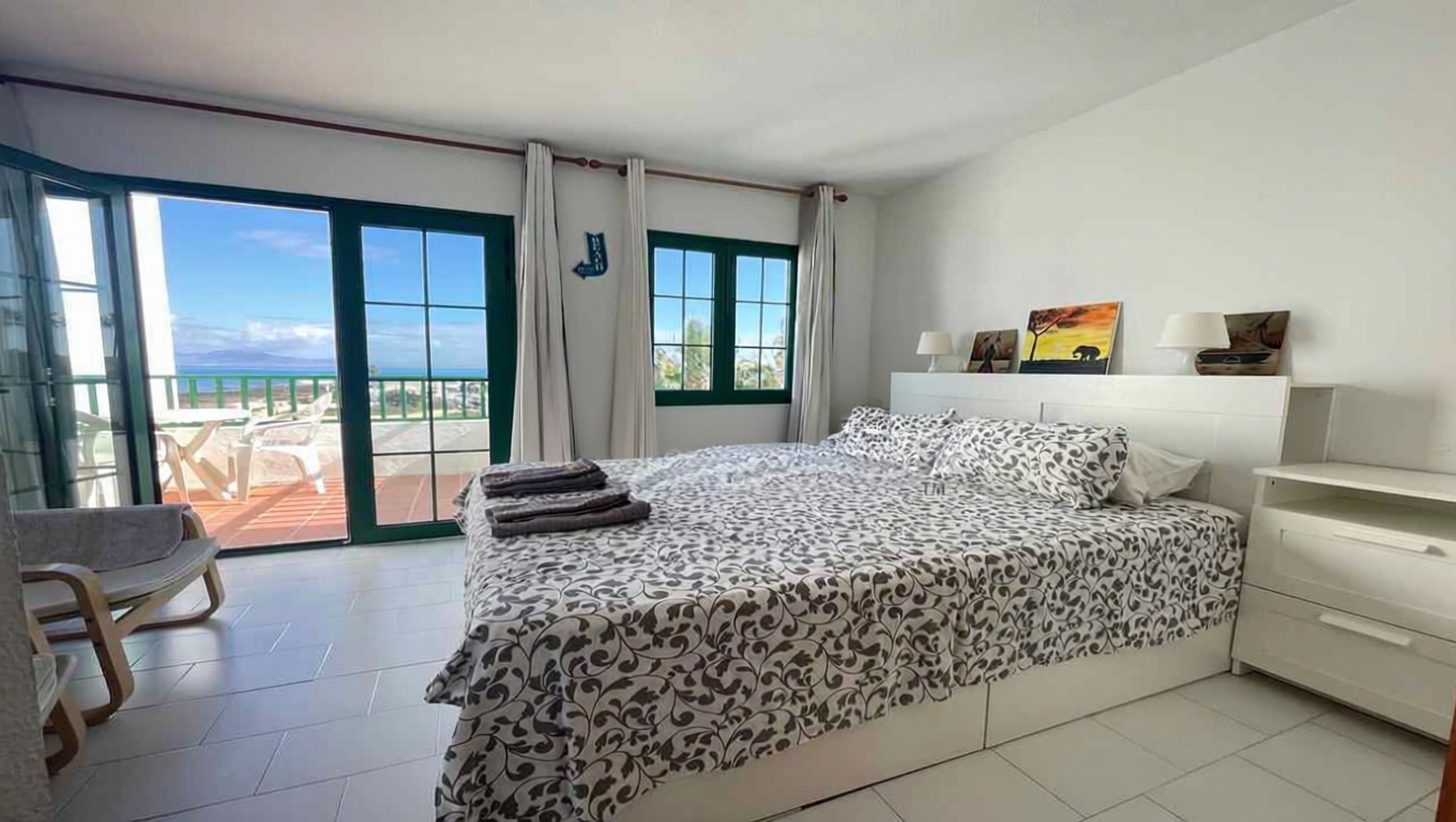 Wohnung in erste Strandlinie in La Oliva — Schlafzimmer