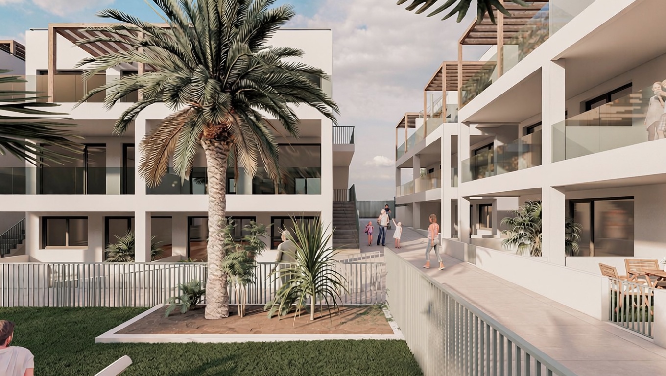 Duplex in erste Strandlinie in La Oliva — Fassade