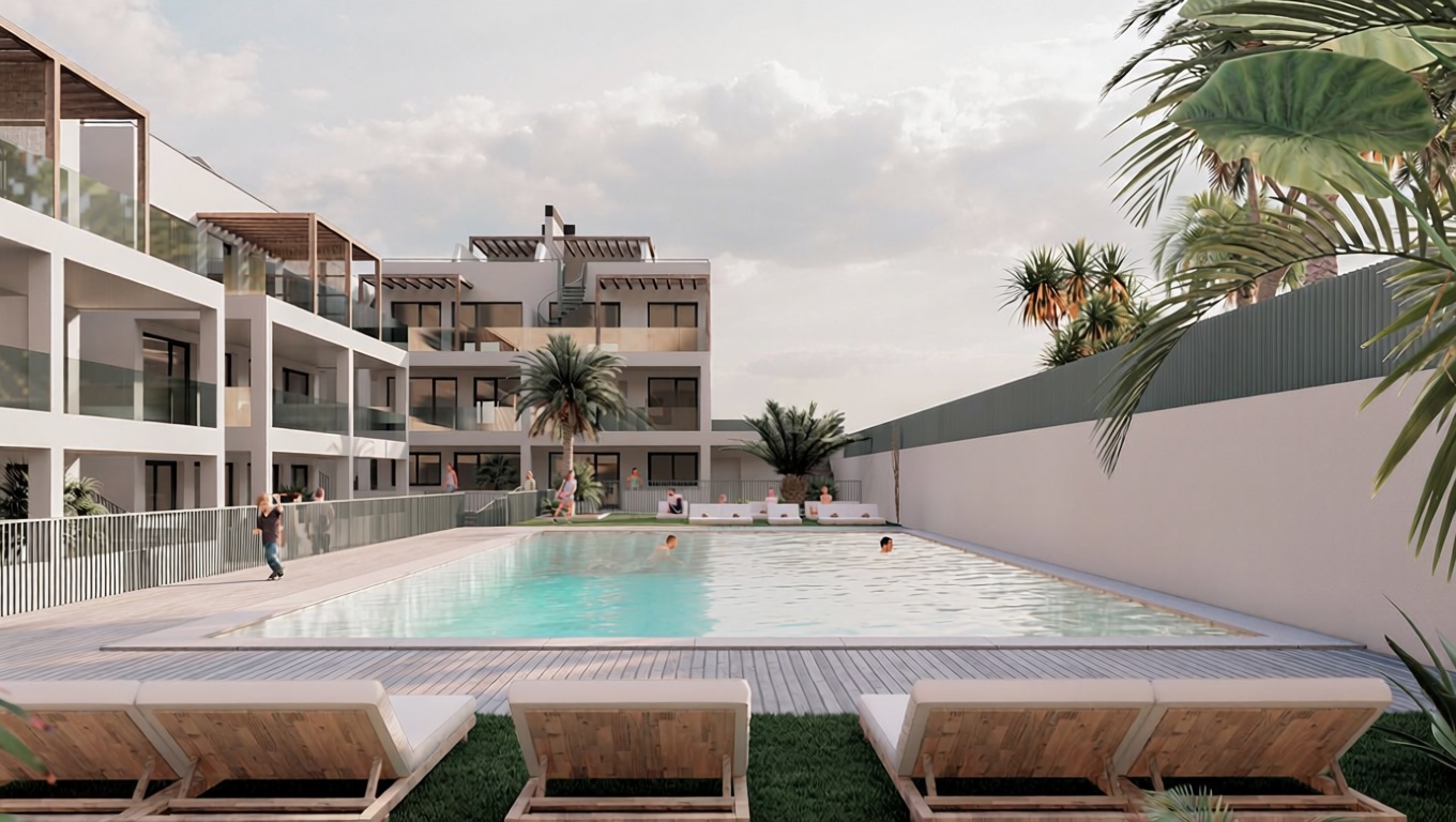 Duplex in erste Strandlinie in La Oliva — Pool
