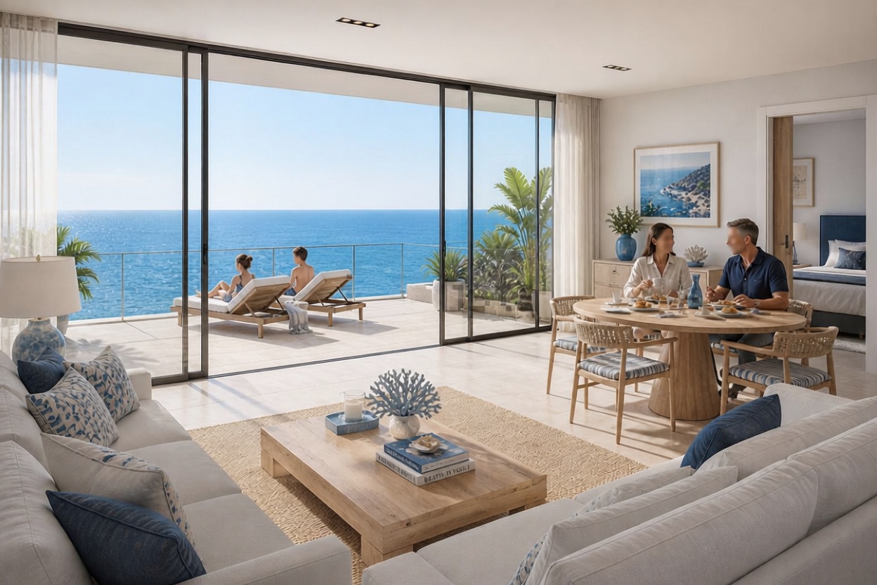 Wohnung in erste Strandlinie in La Oliva — Wohnzimmer