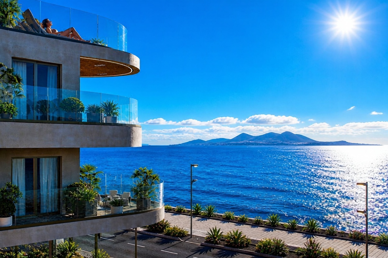 Wohnung in erste Strandlinie in La Oliva — Meerterrasse