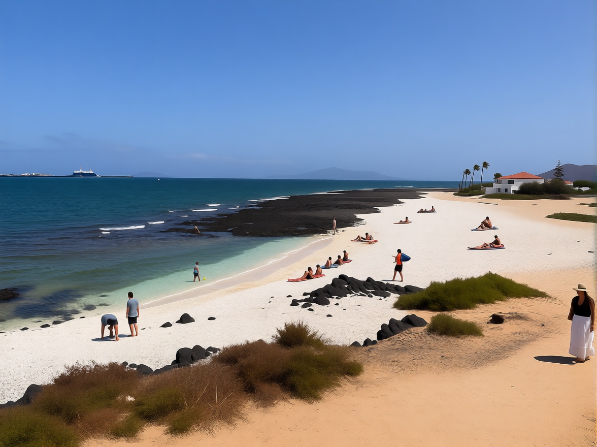 Beachfront flat in La Oliva — Sea view