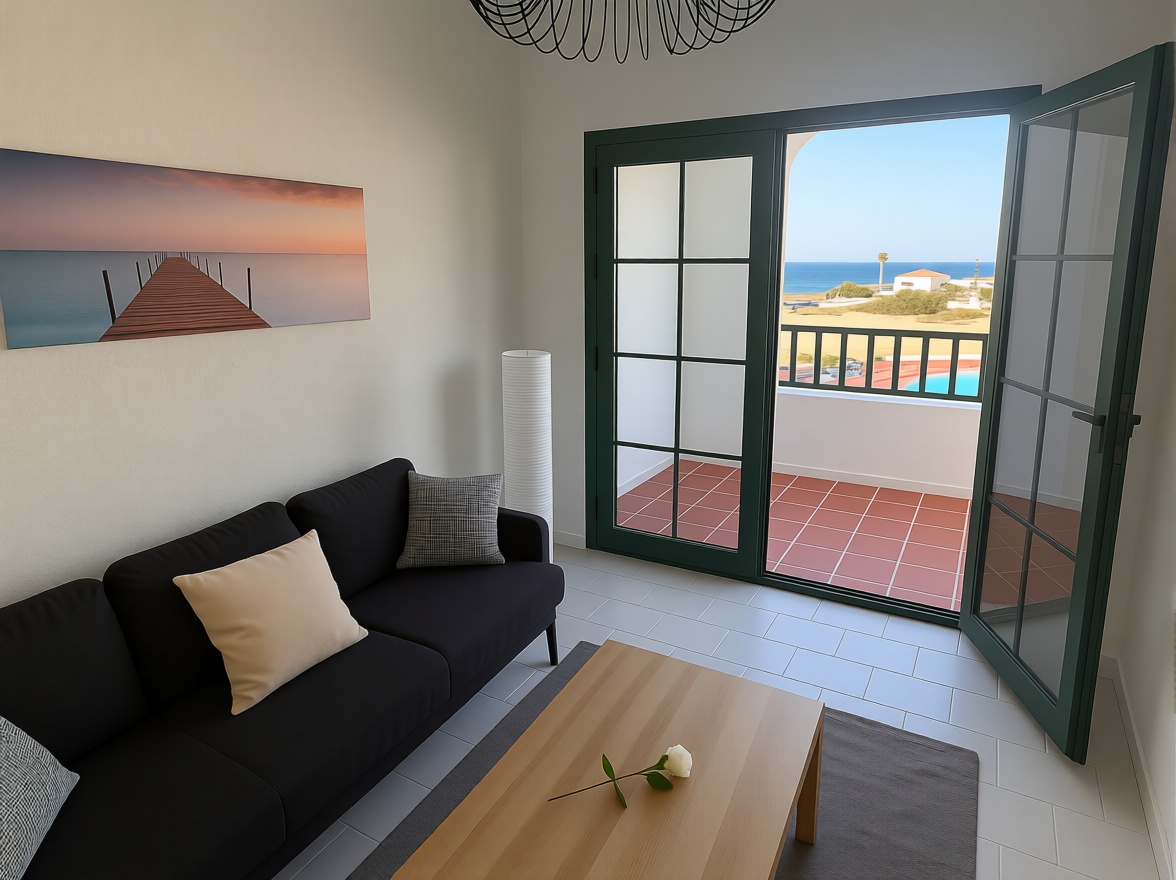 Beachfront flat in La Oliva — Living room