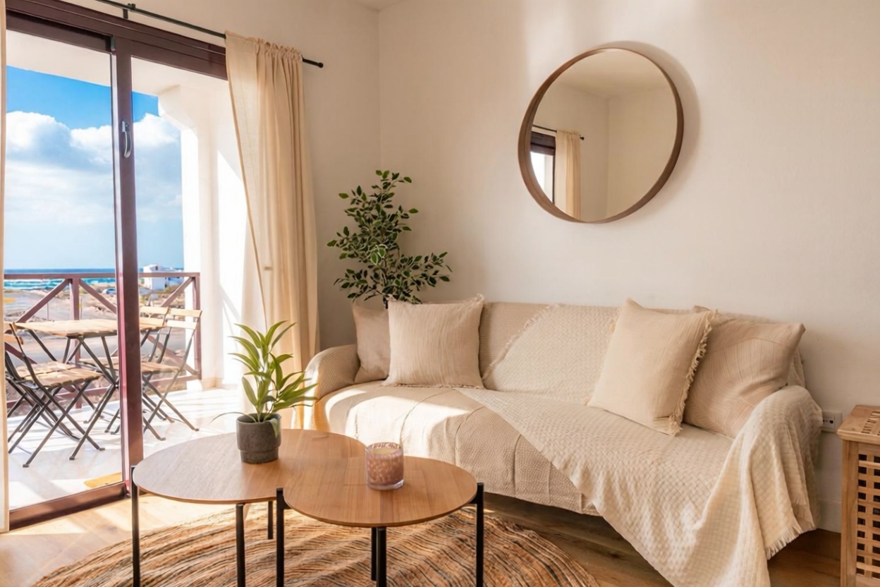 Wohnung in erste Strandlinie in La Oliva — Meerterrasse