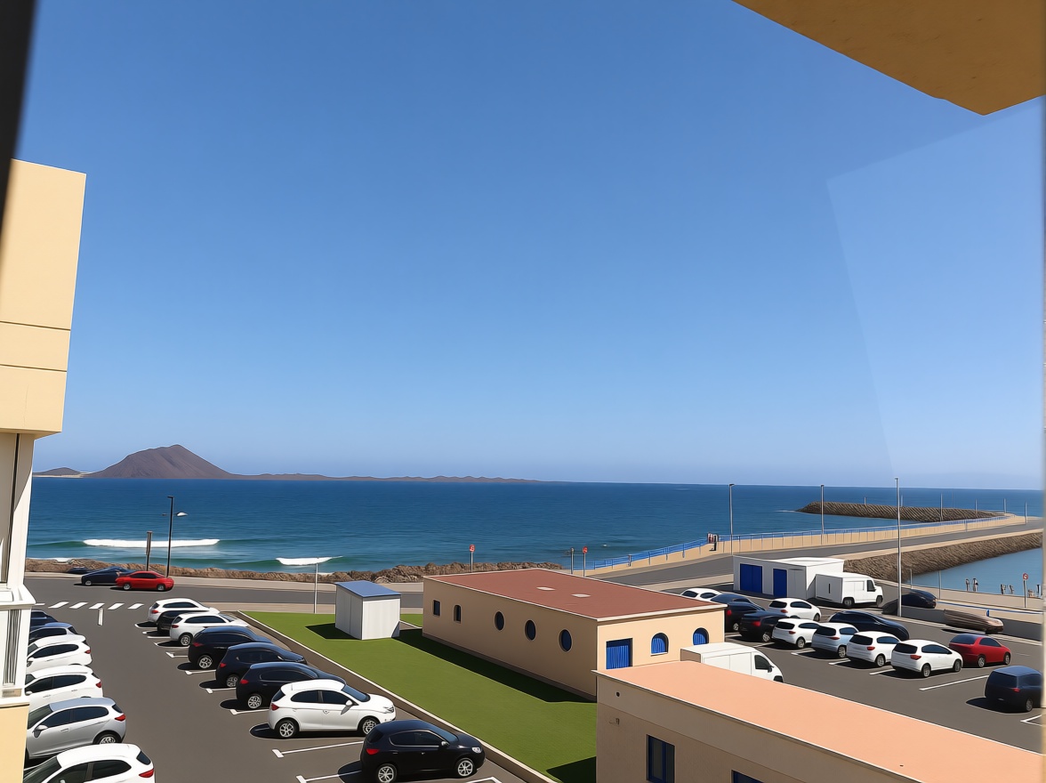 Beachfront flat in La Oliva — Sea view