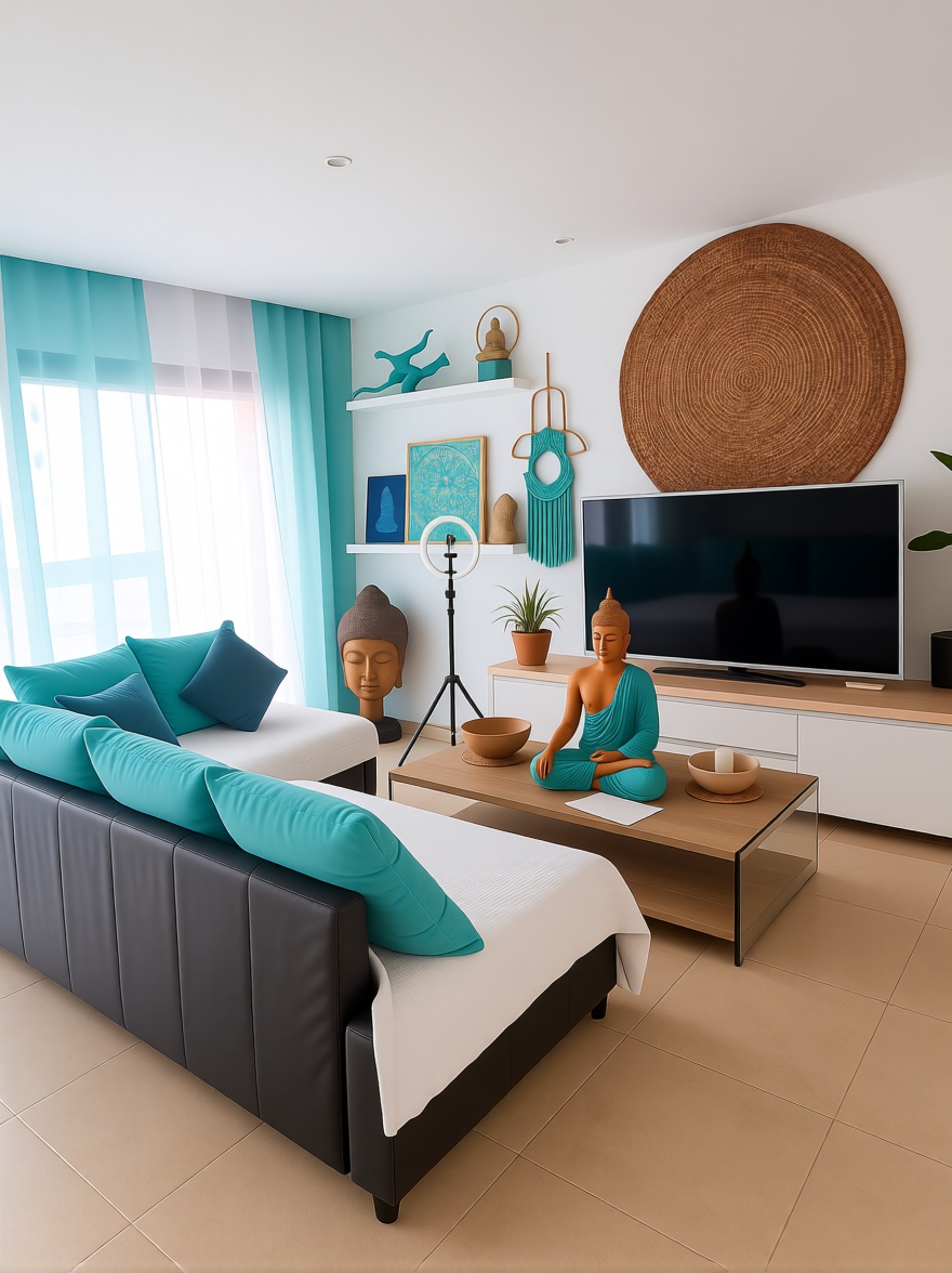 Duplex in erste Strandlinie in Antigua — Wohnzimmer