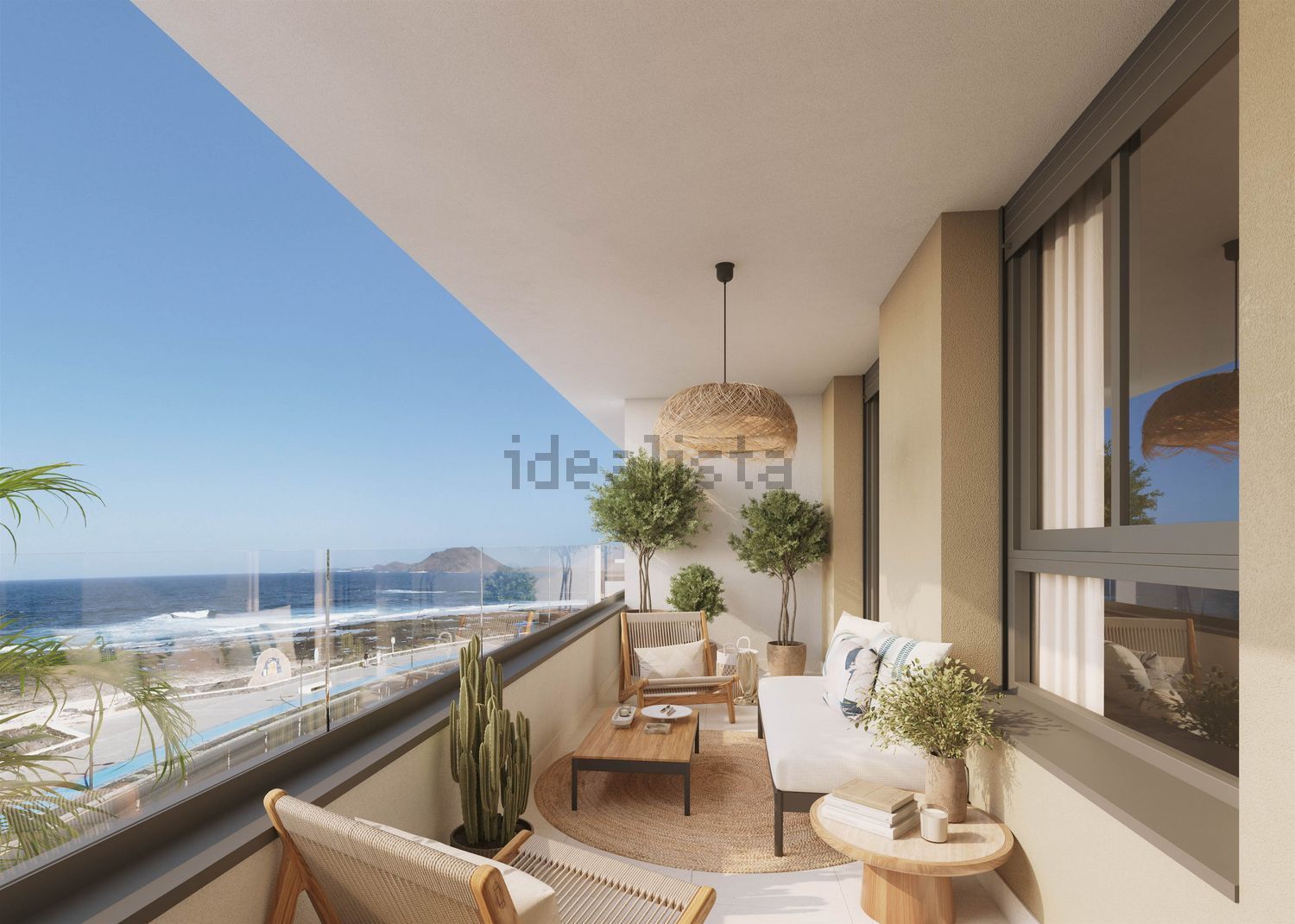 Flat for sale frontline beach in La Oliva