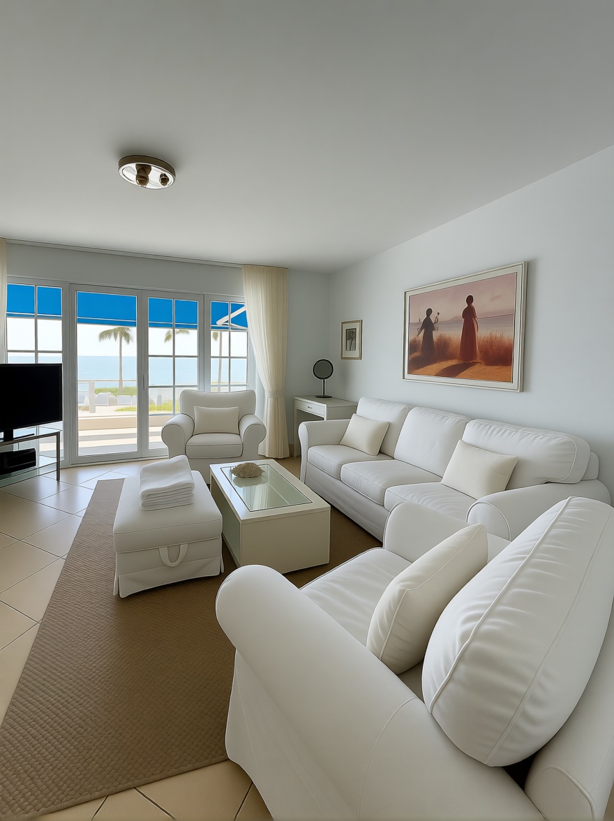 Chalet mit direkter Strandzugang in San Bartolomé de Tirajana — Wohnzimmer