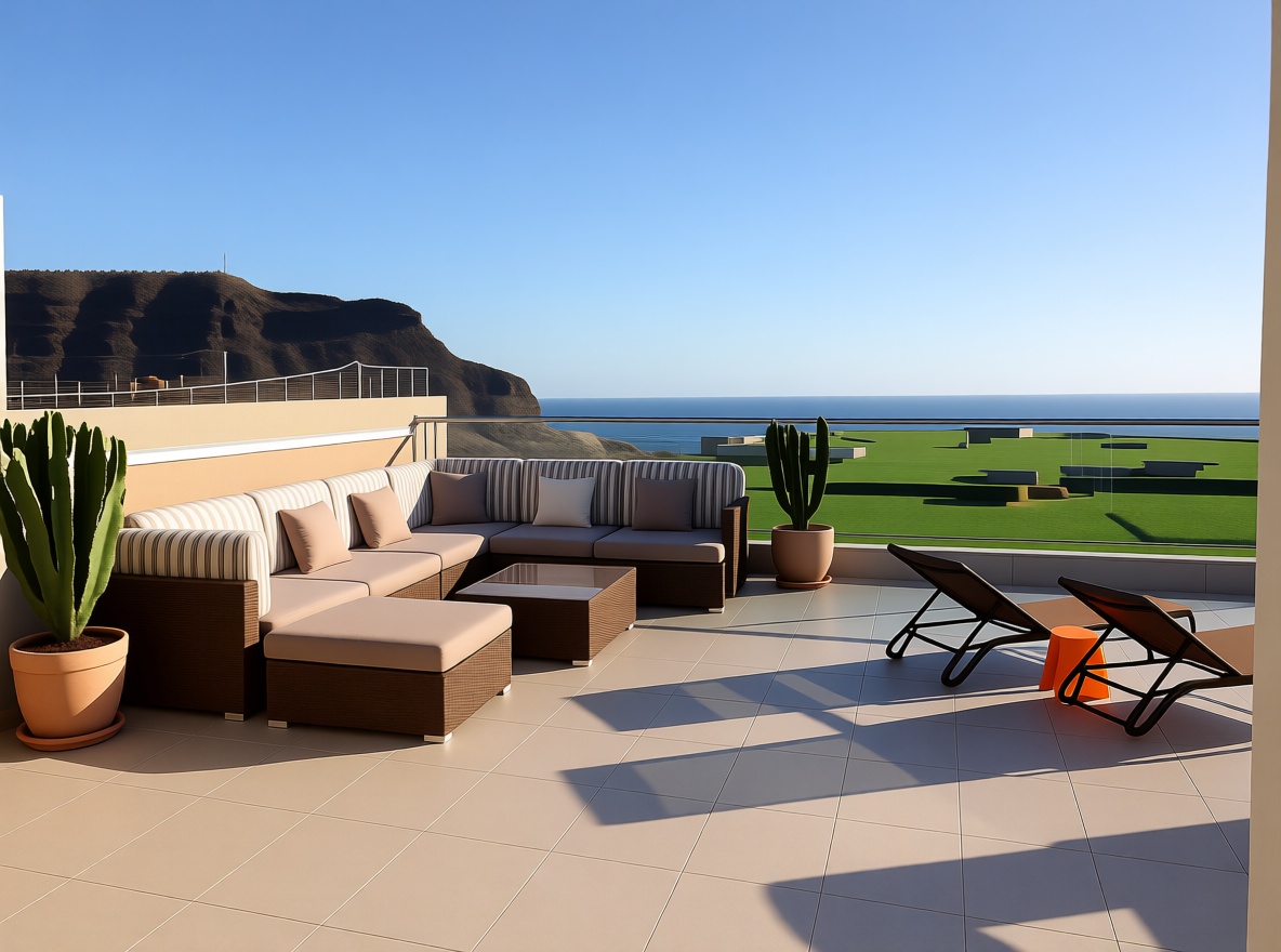 Beachfront flat in Mogán — Sea terrace