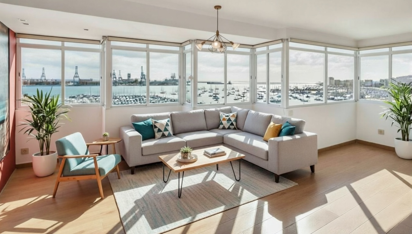Seafront attic in Las Palmas de Gran Canaria — Living room