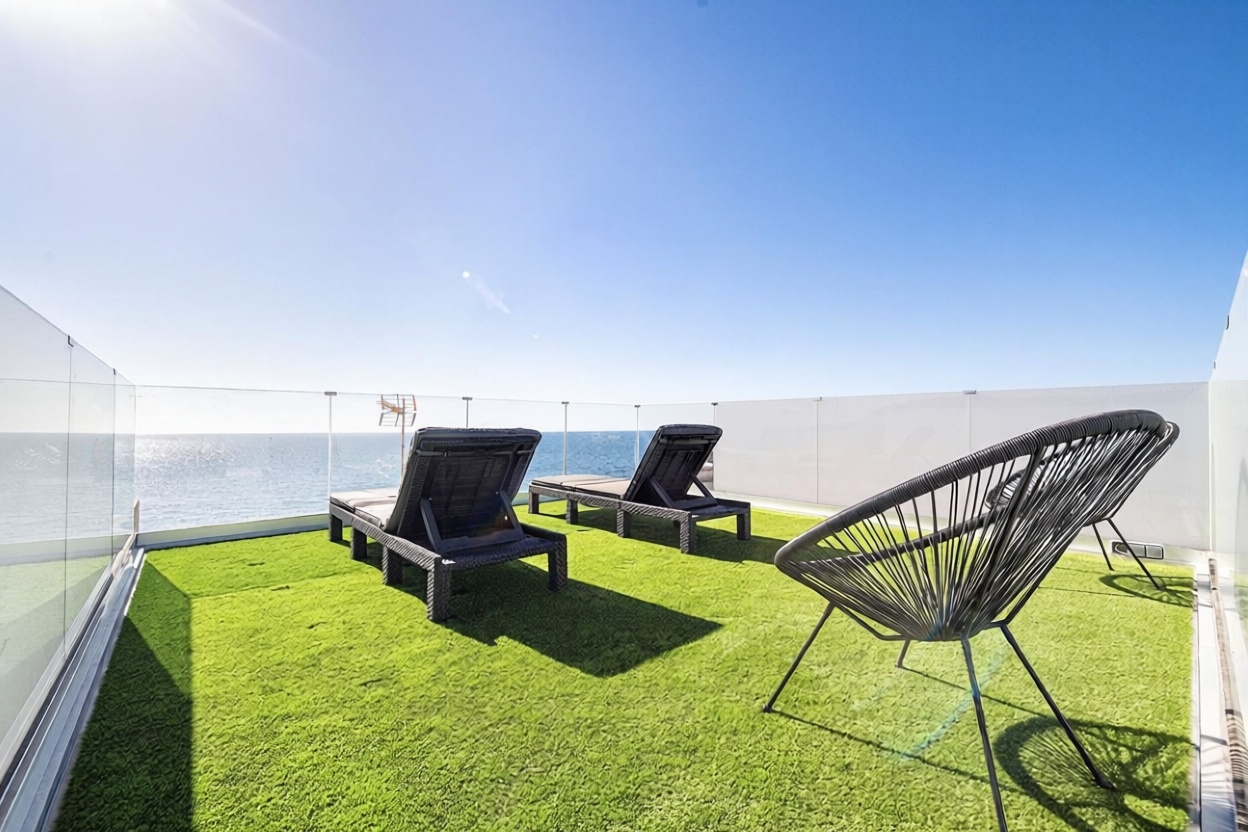 Chalet avec accès direct à la plage à Mogán — Terrasse mer