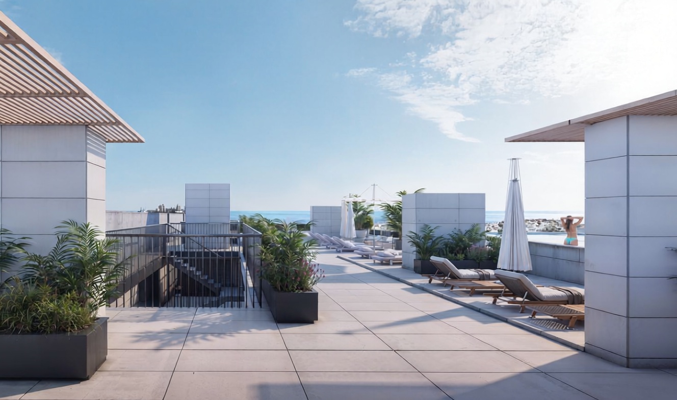 Appartement en première ligne de plage à Mogán — Terrasse mer