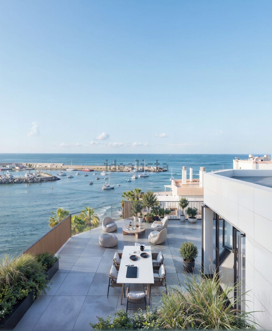 Appartement en première ligne de plage à Mogán — Terrasse mer