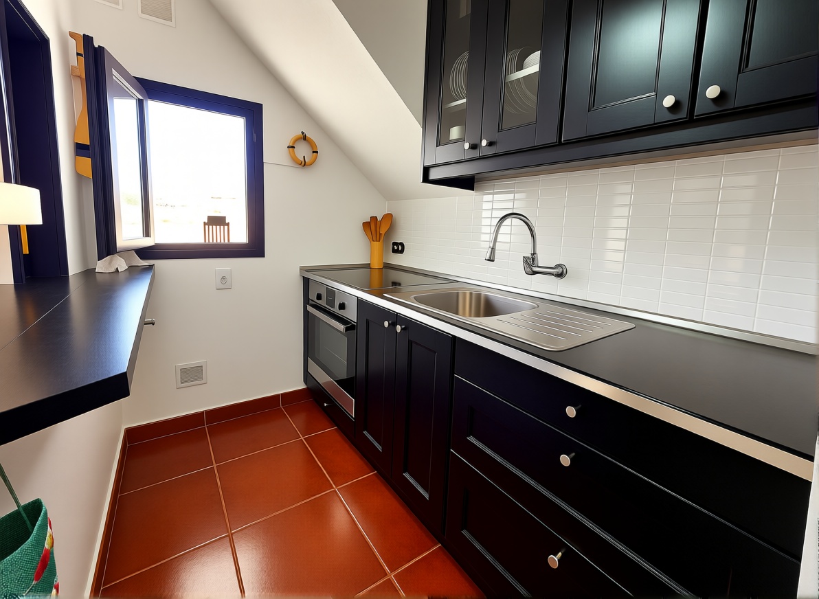 Chalet avec accès direct à la plage à Mogán — Cuisine